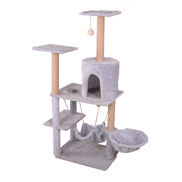 The production process of Solid wood villa series cat scratching furniture